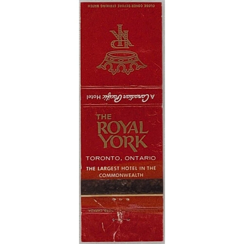 Matchbook Cover The Royal York Hotel Toronto Ontario Canada